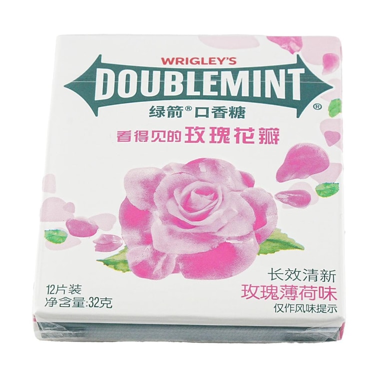 Rose Mint Chewing Gum 12 Pieces